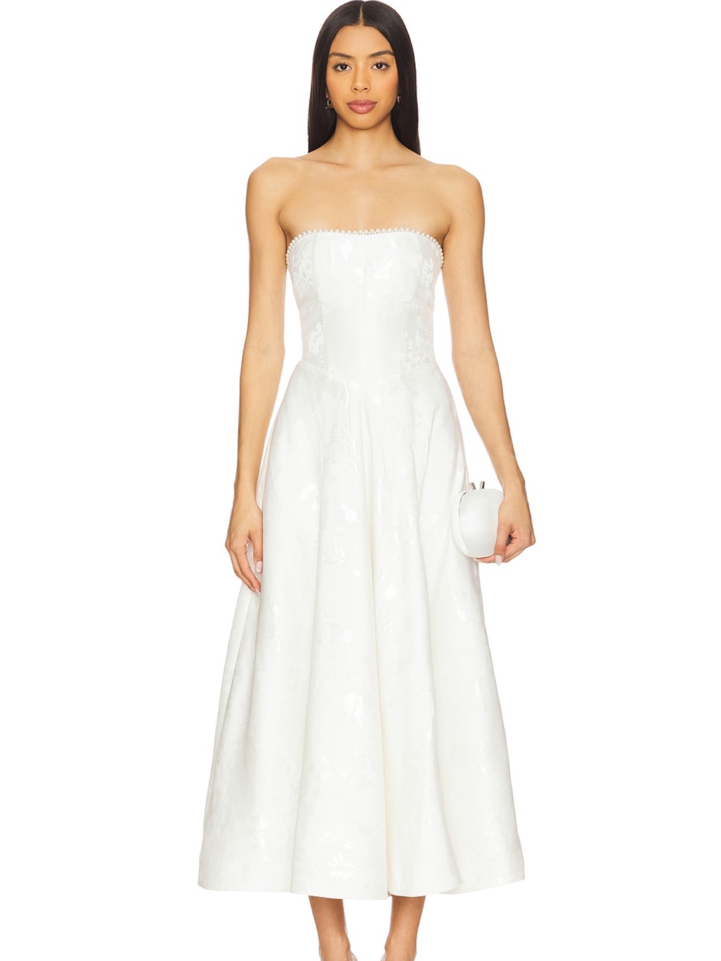 V. Chapman Hazel Dress In White Baroque Floral